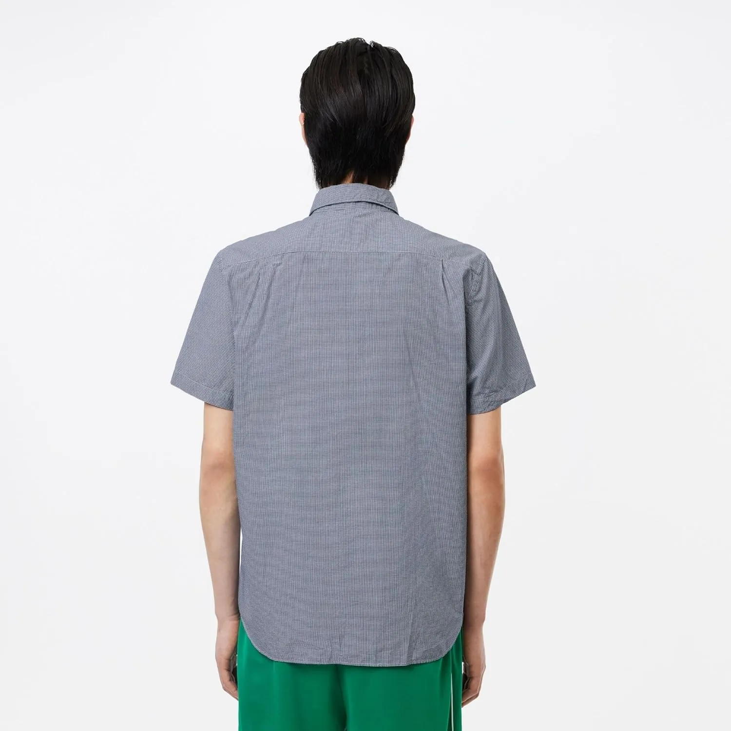 Lacoste Men's Short Sleeved Regular Fit Gingham Print Shirt