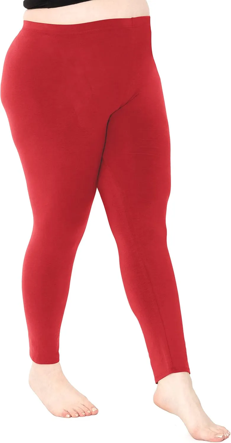 Oh So Soft Women's Plus Size Knee Length and Full Length Leggings | X-Large - 7X