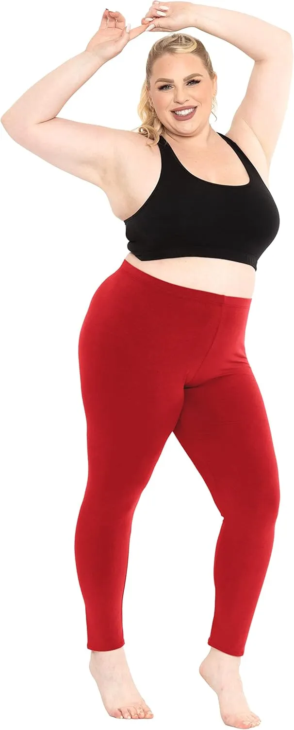 Oh So Soft Women's Plus Size Knee Length and Full Length Leggings | X-Large - 7X