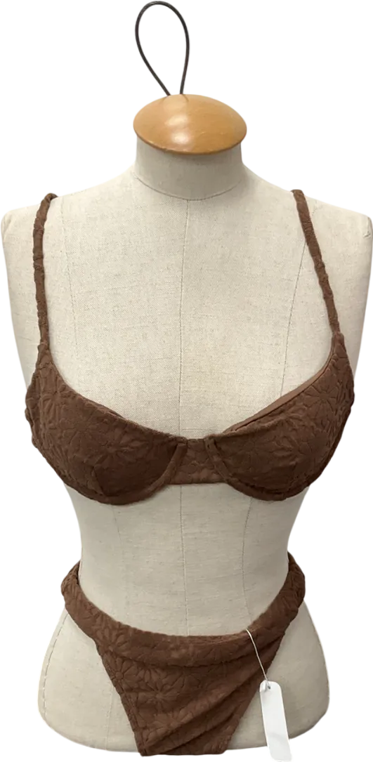 somerfield swim Brown Capri Bikini set UK S