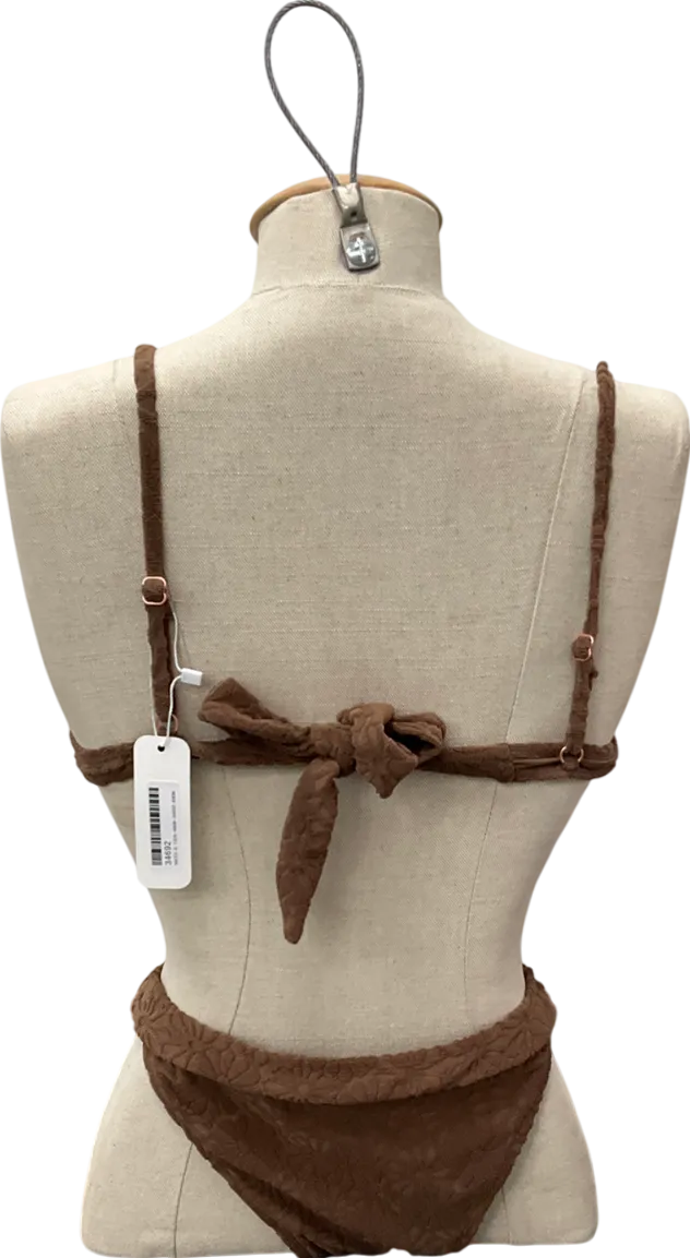 somerfield swim Brown Capri Bikini set UK S